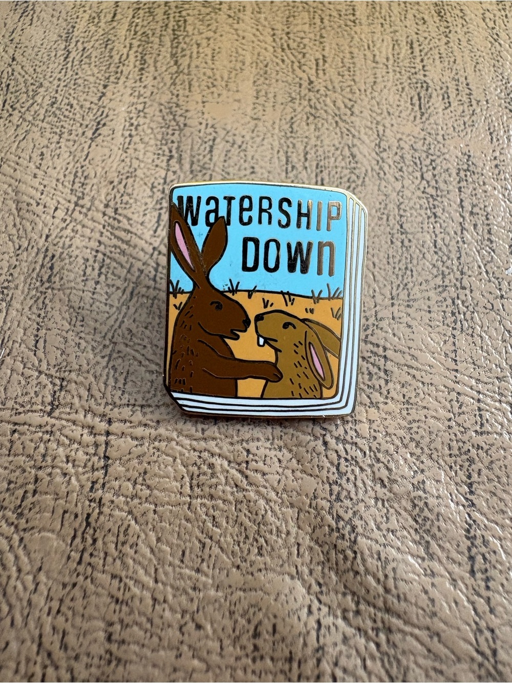 Watership Down Brown & Blue Decorative Enamel Pin